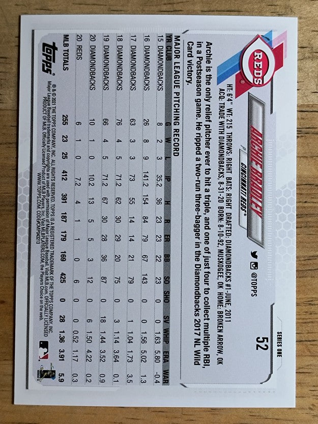 2021 Topps #52 Archie Bradley