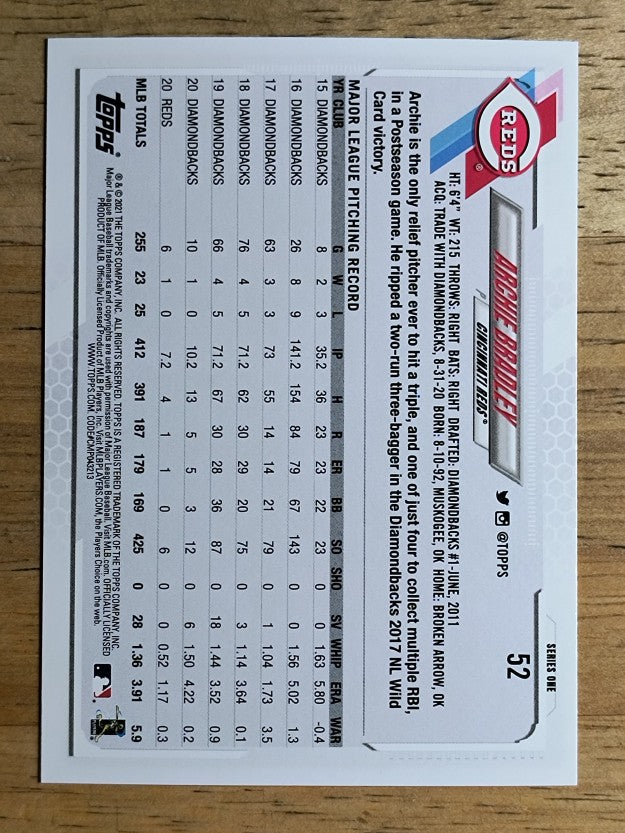 2021 Topps #52 Archie Bradley