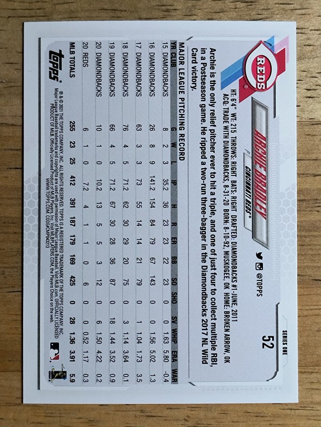 2021 Topps #52 Archie Bradley