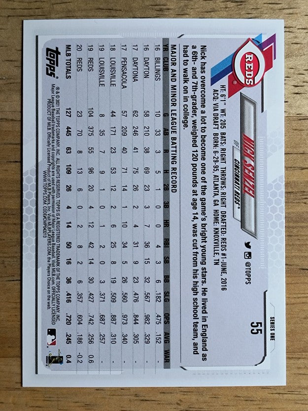 2021 Topps #55 Nick Senzel
