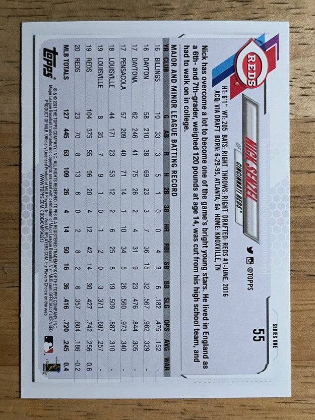 2021 Topps #55 Nick Senzel