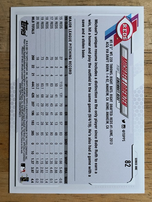 2021 Topps #82 Michael Lorenzen