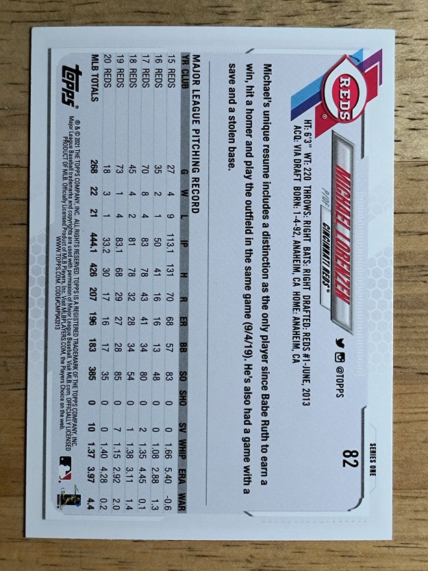 2021 Topps #82 Michael Lorenzen