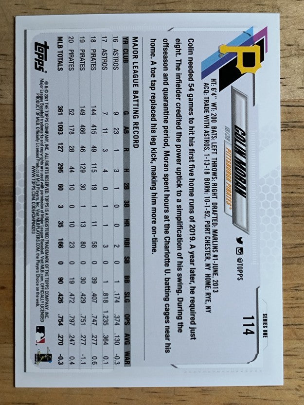 2021 Topps #114 Colin Moran