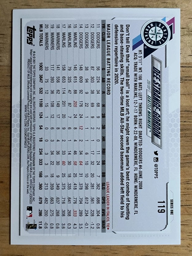 2021 Topps #119 Dee Strange-Gordon