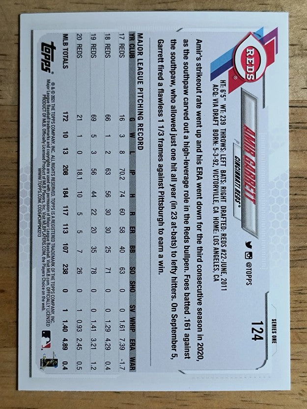 2021 Topps #124 Amir Garrett