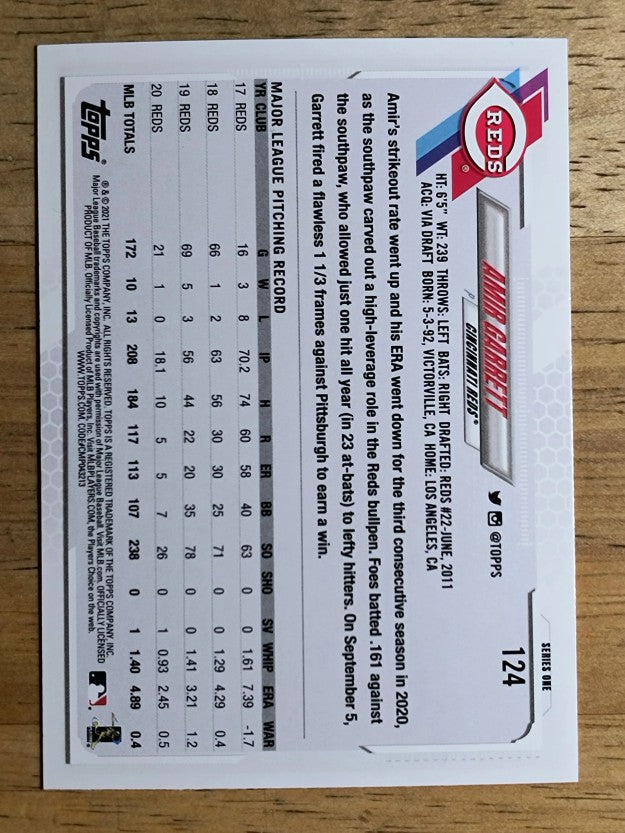 2021 Topps #124 Amir Garrett