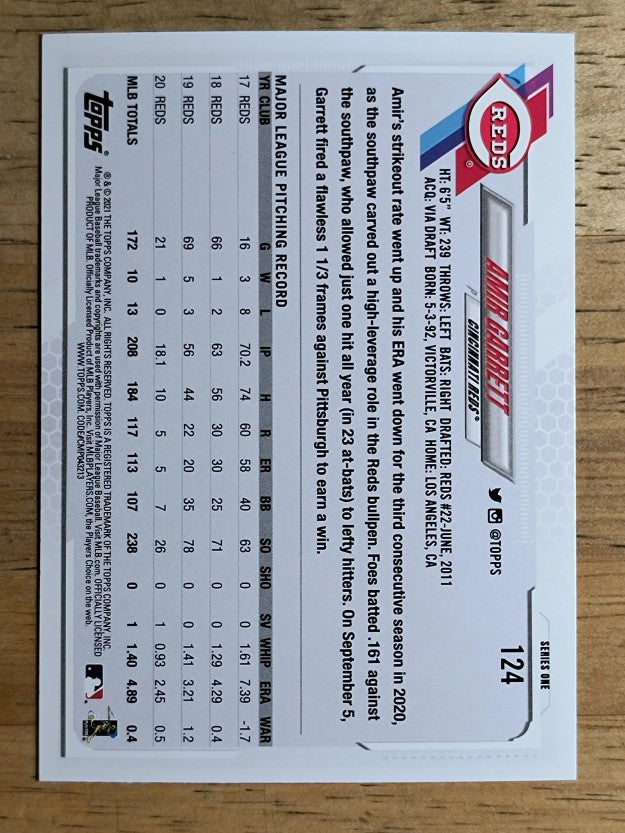 2021 Topps #124 Amir Garrett