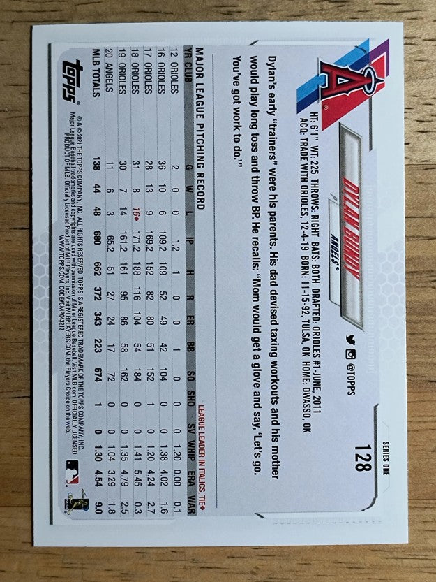 2021 Topps #128 Dylan Bundy