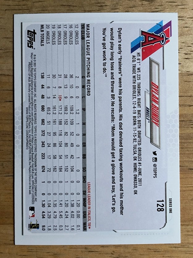 2021 Topps #128 Dylan Bundy