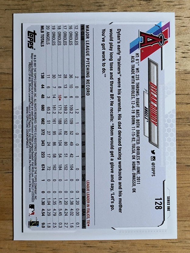 2021 Topps #128 Dylan Bundy