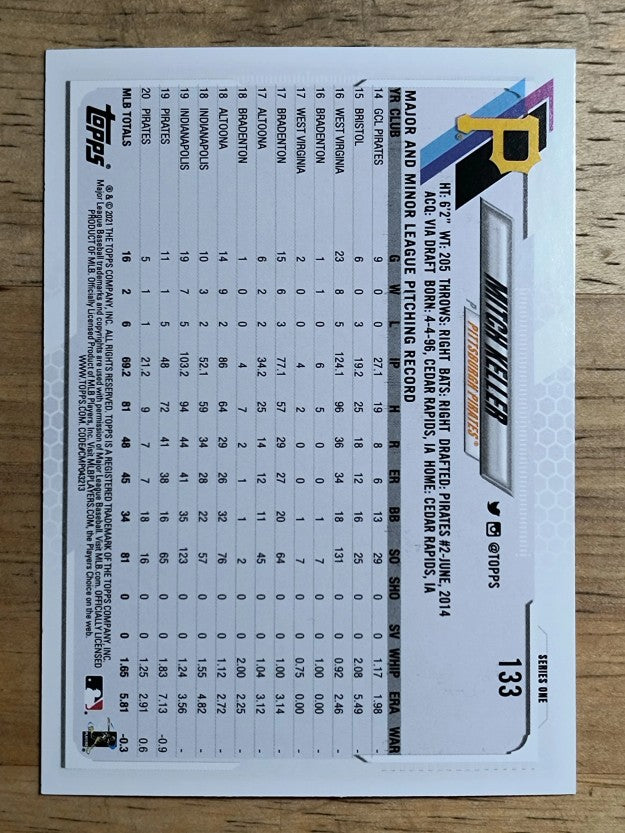 2021 Topps #133 Mitch Keller