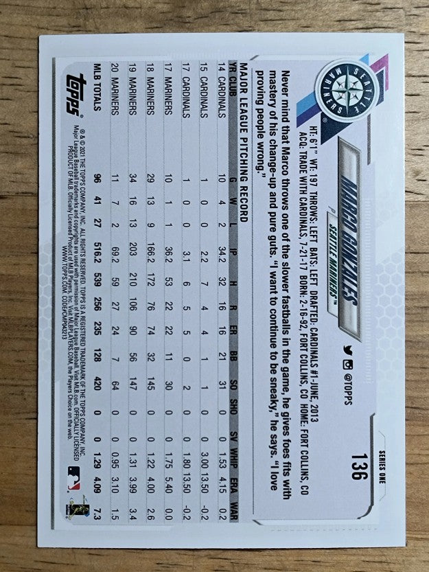 2021 Topps #136 Marco Gonzales