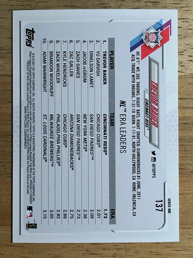 2021 Topps #137 Trevor Bauer LL