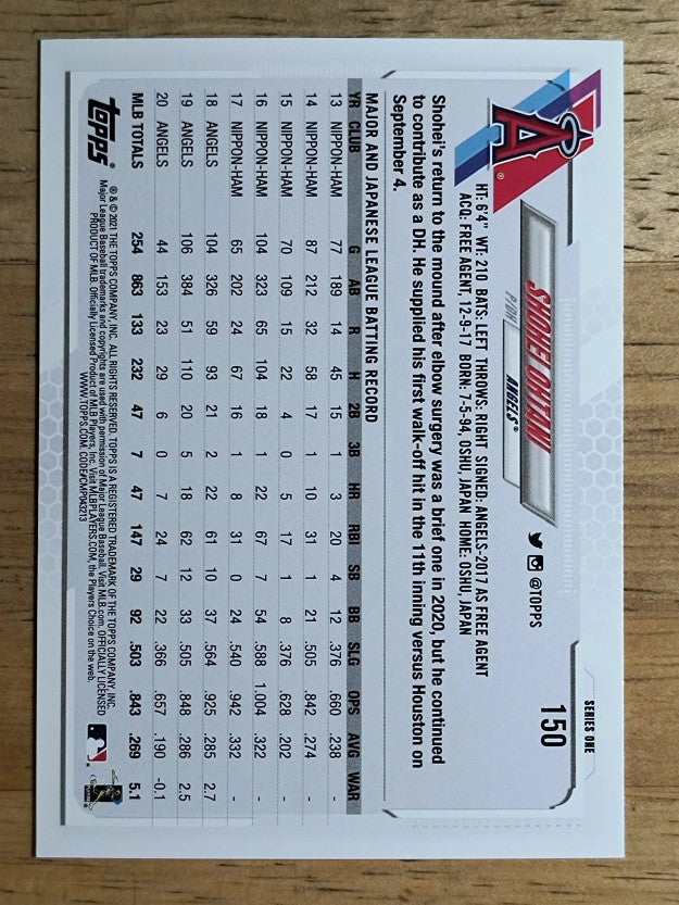 2021 Topps #150 Shohei Ohtani