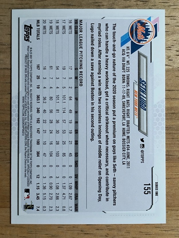 2021 Topps #155 Seth Lugo