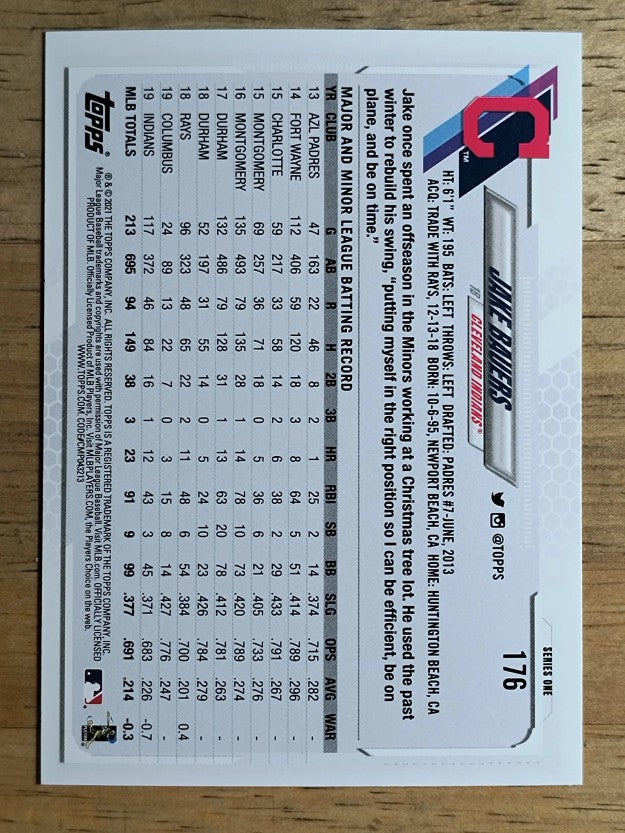 2021 Topps #176 Jake Bauers