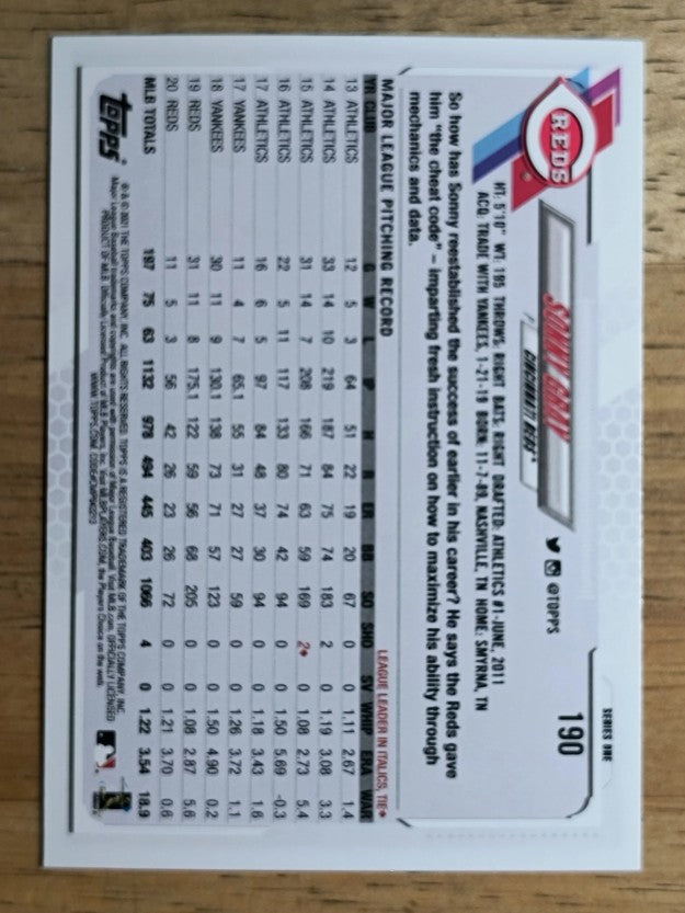 2021 Topps #190 Sonny Gray