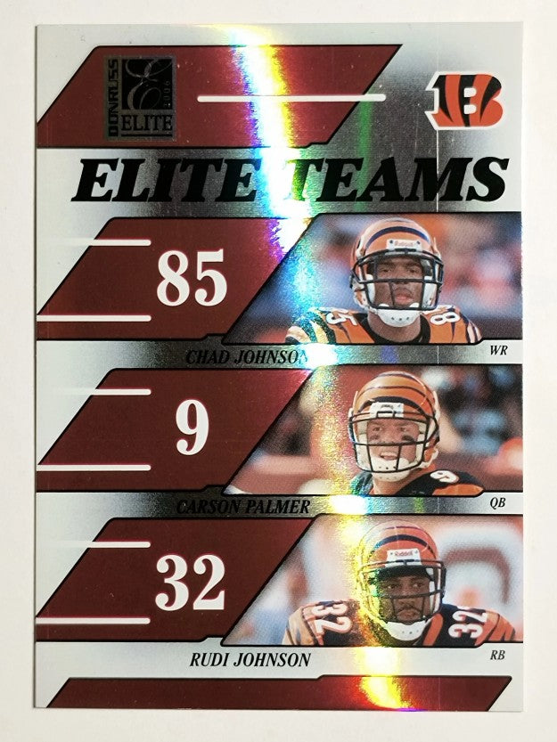 2006 Donruss Elite Elite Teams Red #5 Chad Johnson/Carson Palmer/Rudi Johnson