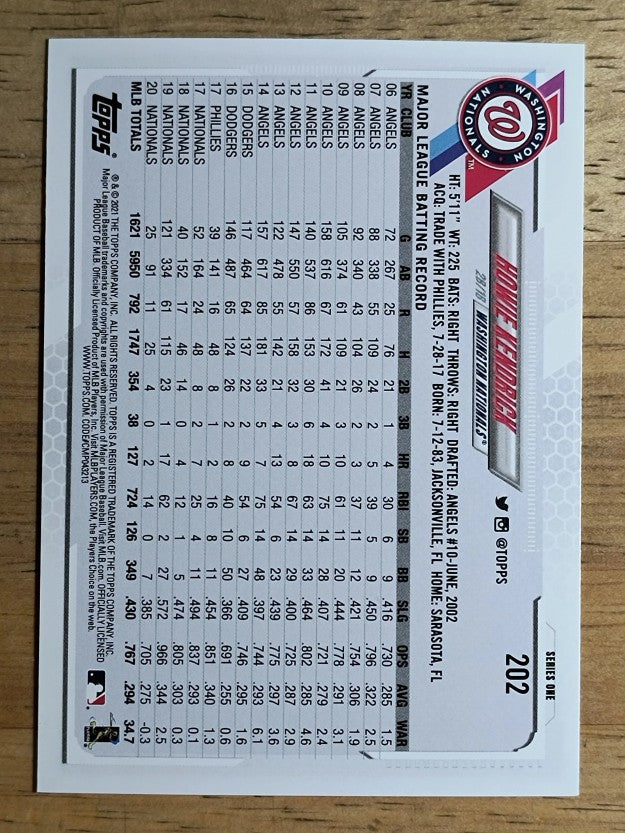 2021 Topps #202 Howie Kendrick