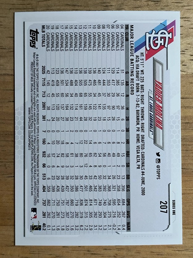 2021 Topps #207 Yadier Molina