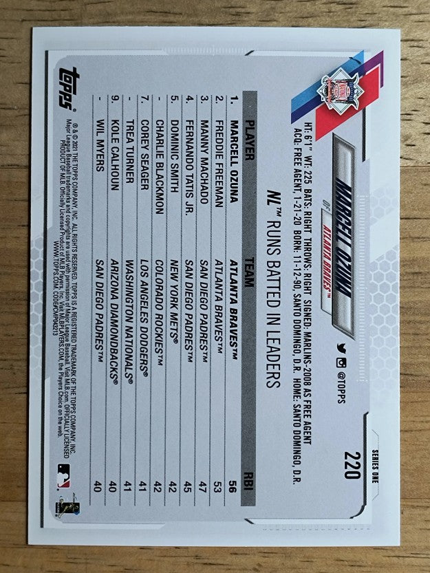 2021 Topps #220 Marcell Ozuna LL