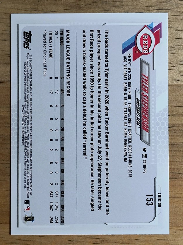 2021 Topps #153 Tyler Stephenson RC