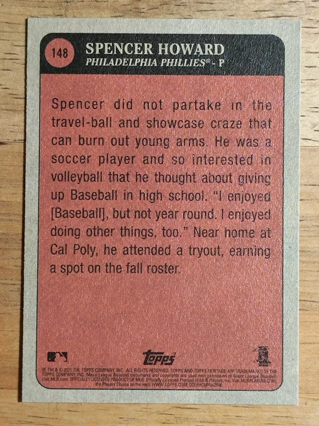 2021 Topps Heritage #148 Spencer Howard KP