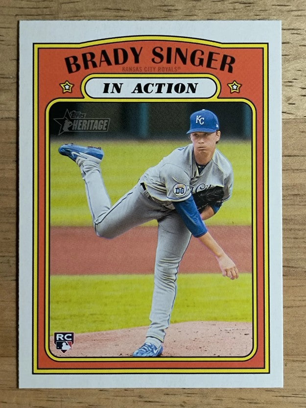 2021 Topps Heritage #130 Brady Singer IA