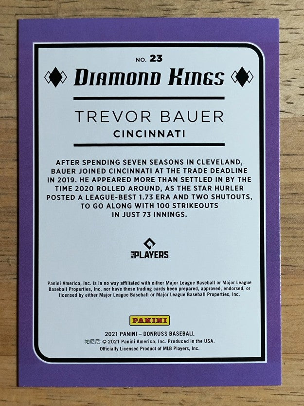 2021 Donruss #23 Trevor Bauer DK