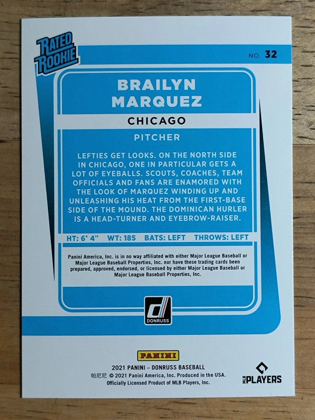 2021 Donruss #32 Brailyn Marquez RR RC