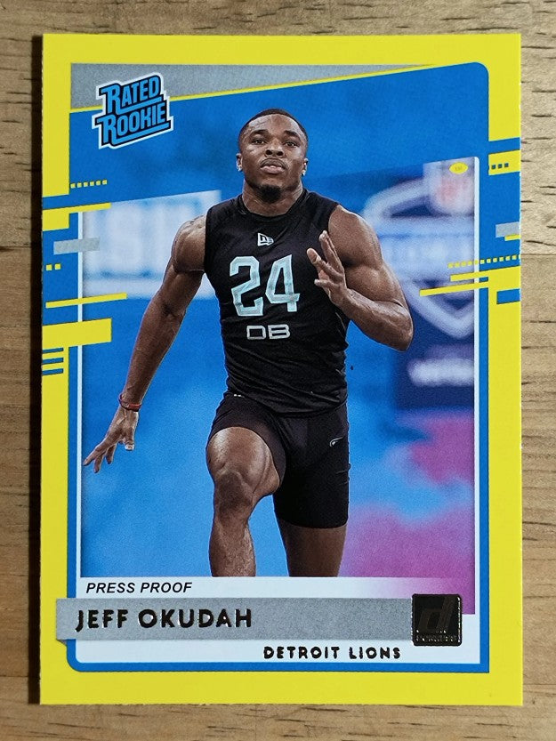 2020 Donruss Press Proof Yellow #343 Jeff Okudah RR