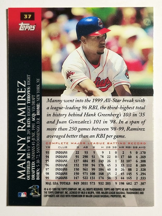 2000 Topps HD #37 Manny Ramirez