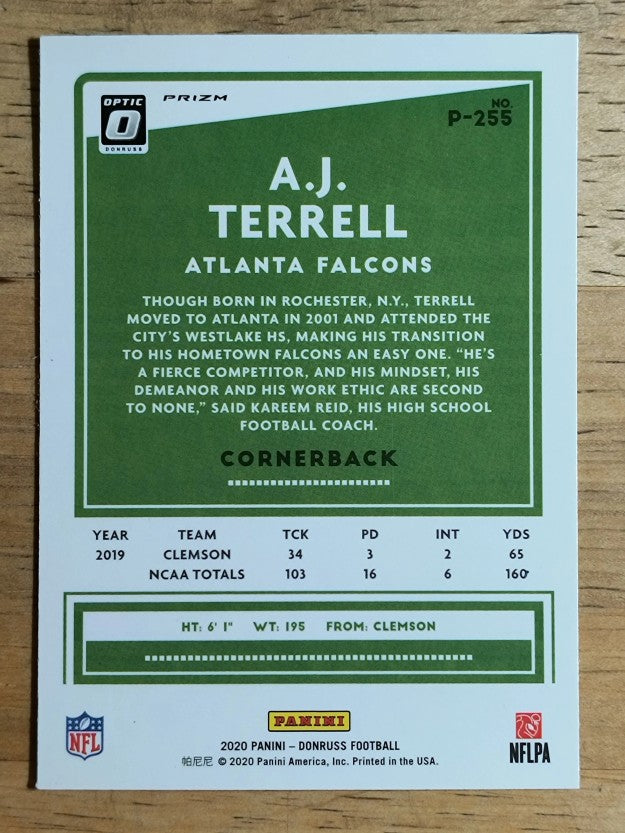 2020 Donruss Optic Preview Red and Green #P255 A.J. Terrell