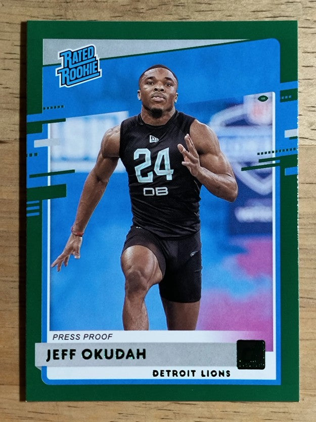 2020 Donruss Press Proof Green #343 Jeff Okudah RR