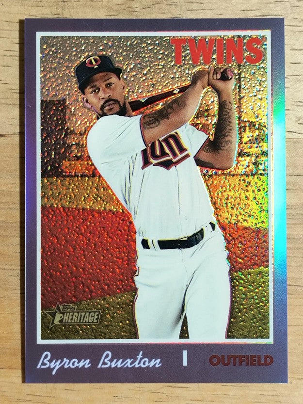 2019 Topps Heritage Chrome Purple Refractors #THC539 Byron Buxton