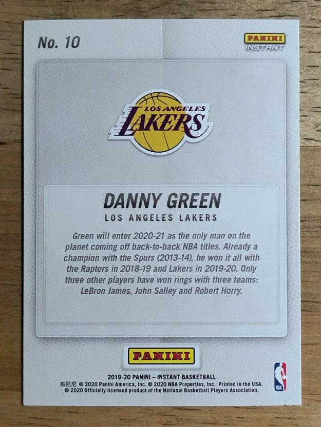 2019-20 Panini Instant Lakers NBA Champions #10 Danny Green