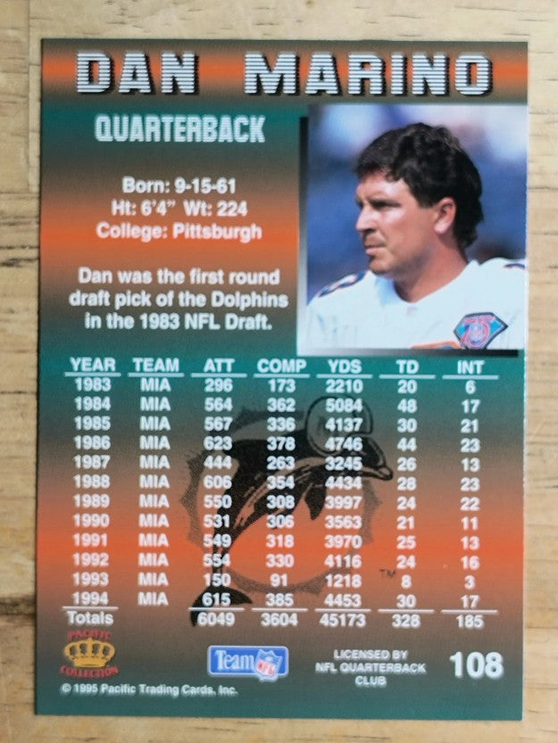 1995 Pacific #108 Dan Marino