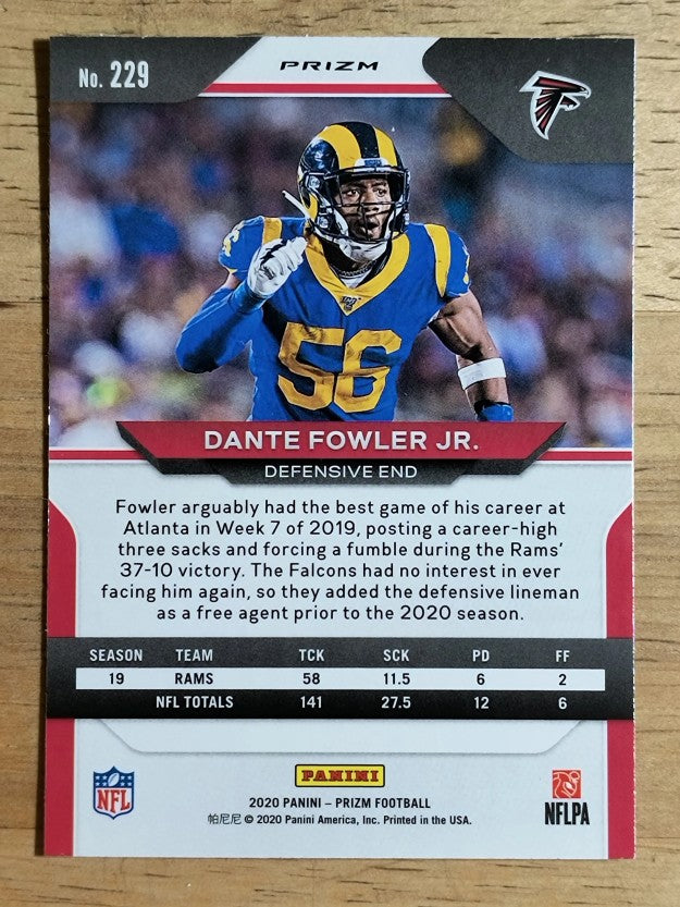 2020 Panini Prizm Prizms Green #229 Dante Fowler Jr.