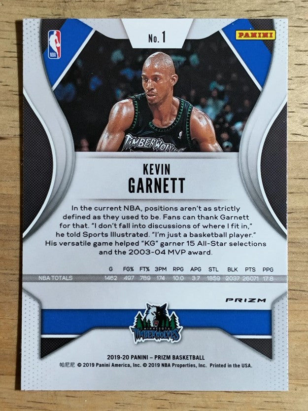 2019-20 Panini Prizm Prizms Green #1 Kevin Garnett