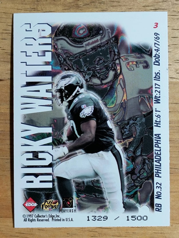 1997 Collector's Edge Masters Night Games #3 Ricky Watters