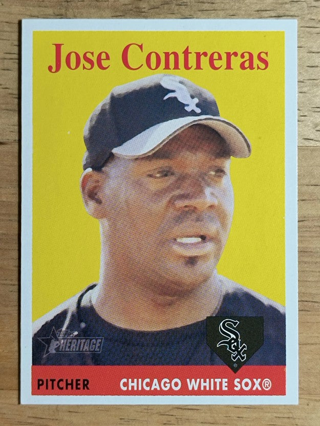 2007 Topps Heritage #100a Jose Contreras