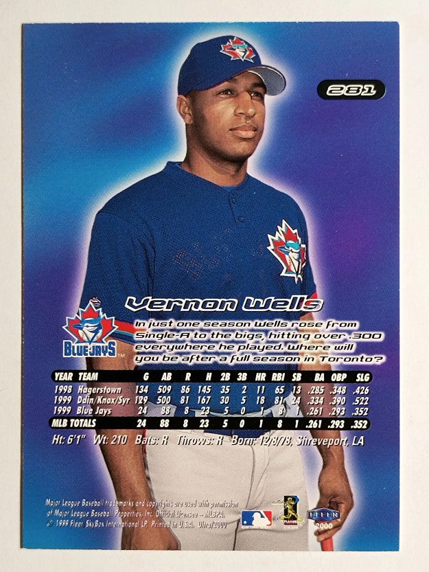 2000 Ultra #281 Vernon Wells PROS