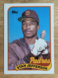 1989 Topps #689B Stan Jefferson/Violet triangle on front bottom left