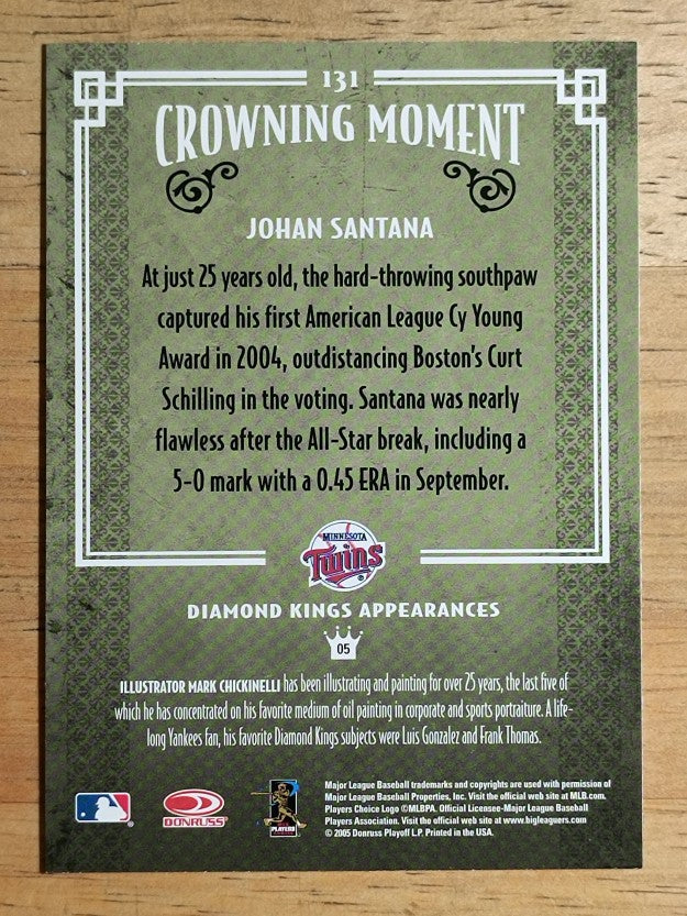 2005 Diamond Kings B/W #131 Johan Santana
