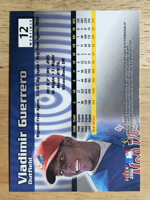 2000 Fleer Mystique #12 Vladimir Guerrero