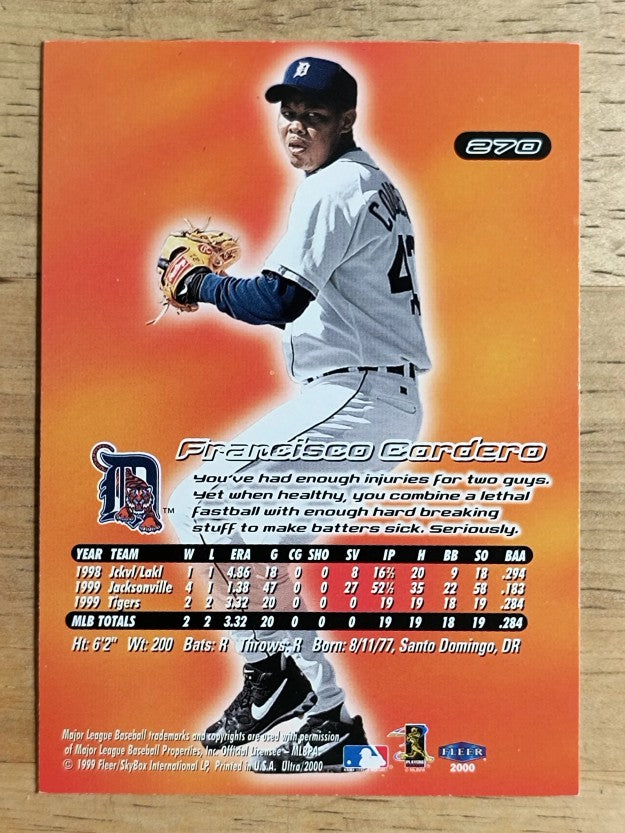 2000 Ultra #270 Francisco Cordero PROS