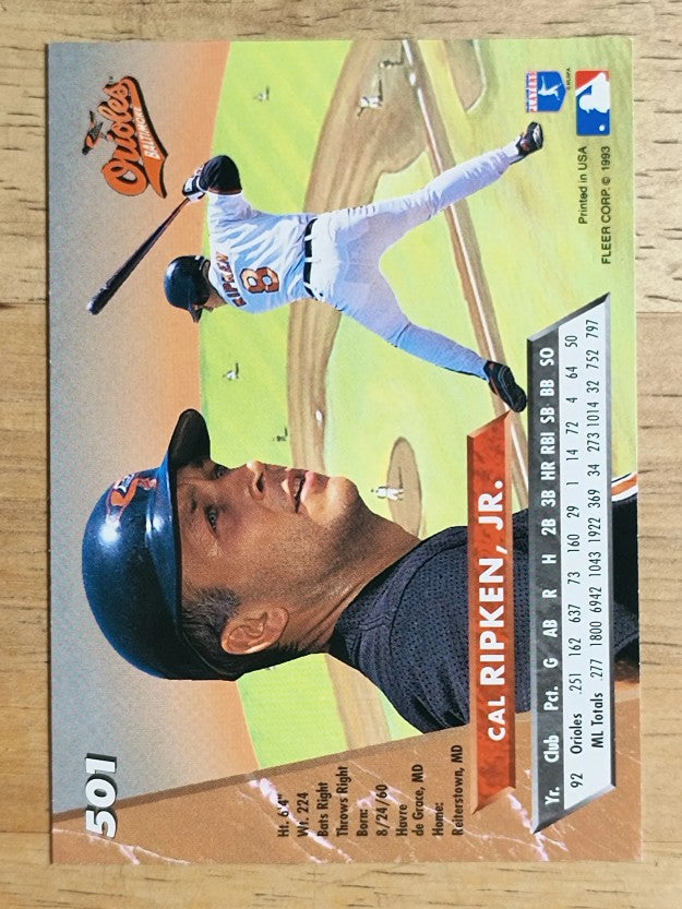 1993 Ultra #501 Cal Ripken