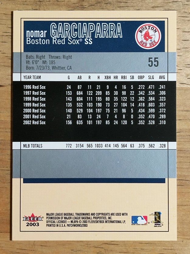 2003 Fleer Patchworks #55 Nomar Garciaparra