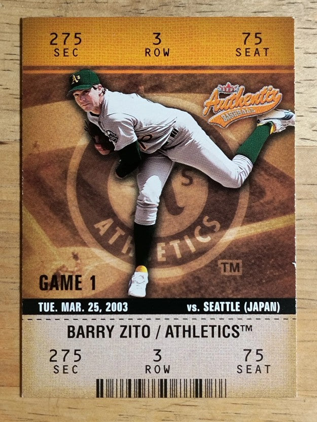 2003 Fleer Authentix #19 Barry Zito